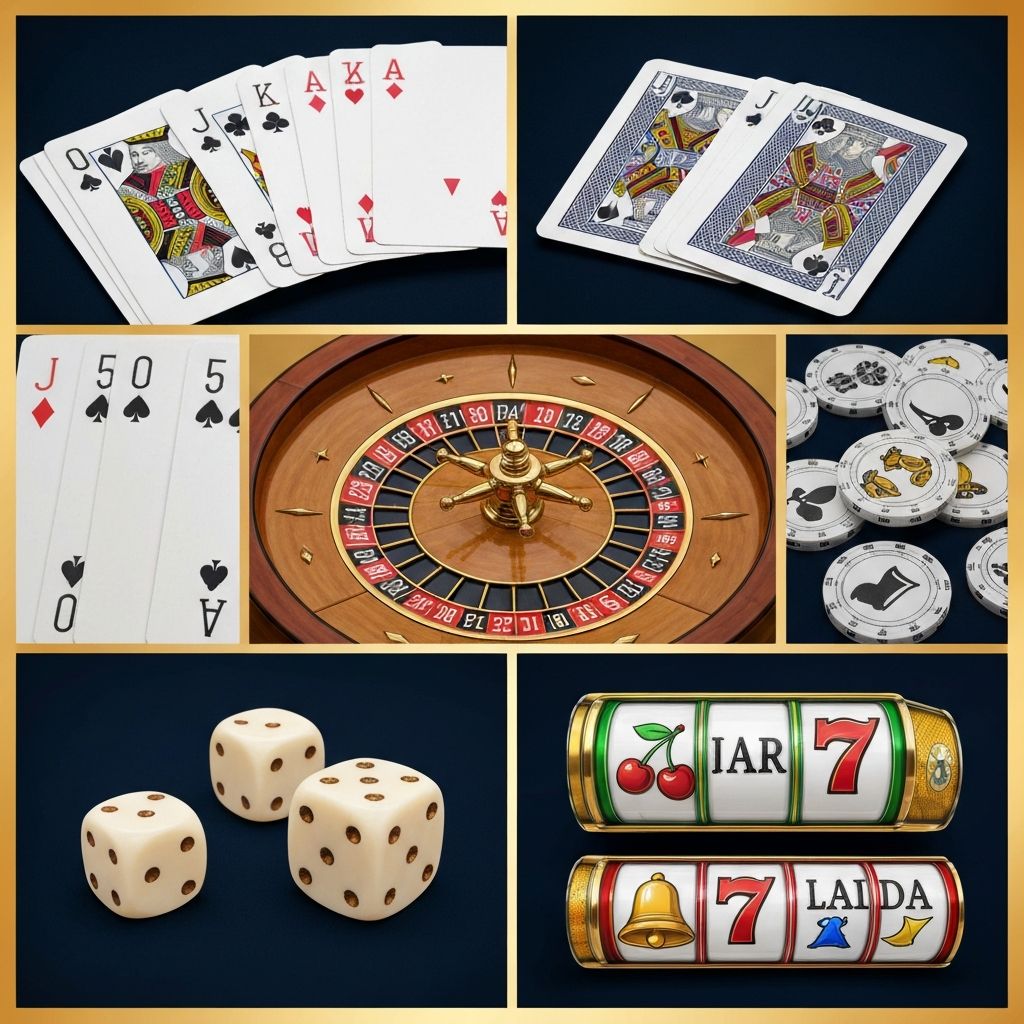 Casino games collection showcase